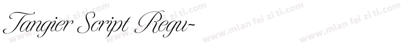 Tangier Script Regu字体转换